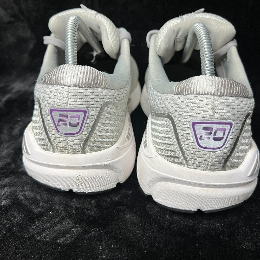 Brooks Ariel 20 1203151B009 Womens 10 B Running Shoes Oyster Alloy Grape Sneaker - Picture 5 of 8